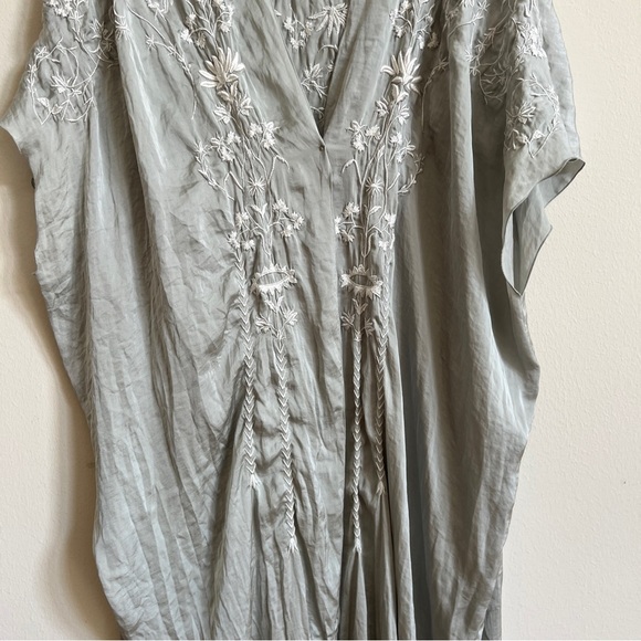 Free People Sensual Satin Sweet Sunrise Embroidered Kimono - Picture 4 of 9